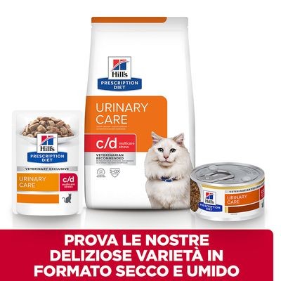 Hill's Prescription Diet Urinary Care C/D Multicare Stress spezzatino Pollo e Verdure umido Gatti Adulti 82 gr