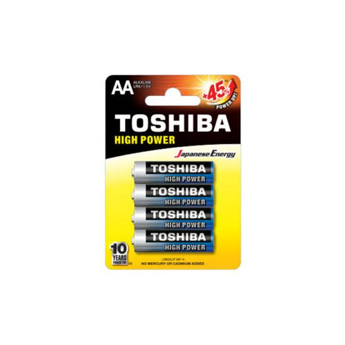 TOSHIBA LR6GCP BP-4 - BLISTER 4 BATTERIE STILO ALKALINE HIGH POWER - CONF. 12 PZ