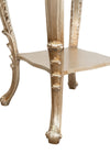 Biscottini TAVOLO PANCHETTO IN FINITURA FOGLIA ARGENTO ANTICATO MADE IN ITALY dimensioni