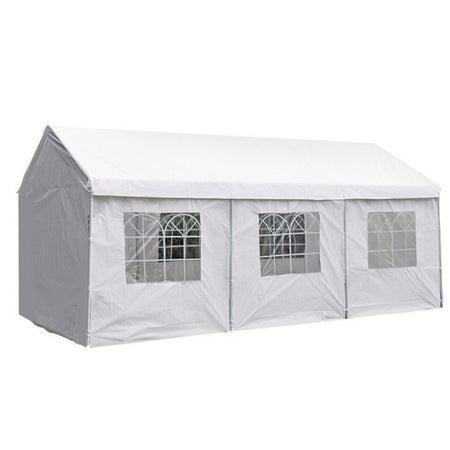 Gazebo "Party" Bianco da giardino 3x6 per esterno con teli laterali per feste
