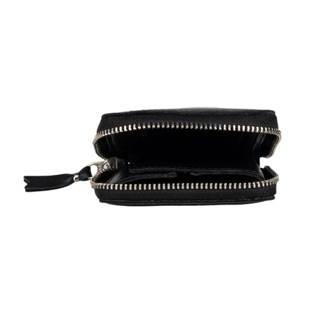 COMME DES GARCONS WALLET Silver Eyelet portafoglio in pelle in nero da donna
