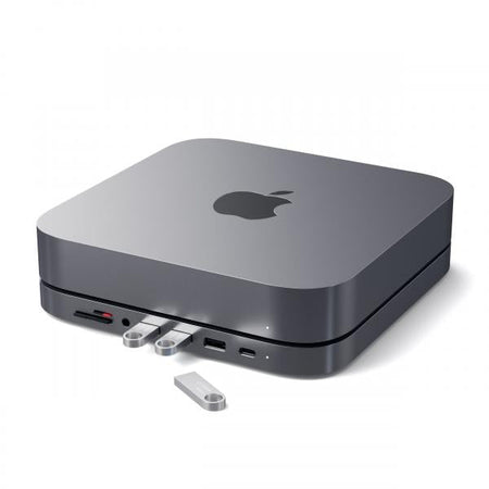 Satechi ST-ABHFM replicatore di porte e docking station per laptop USB 3.2 Gen 1 [3.1 Gen 1] Type-C Nero (Satechi ST-ABHFM Type-C Aluminium Stan)