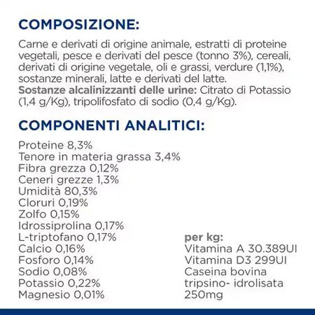 Hill's Prescription Diet Urinary Care C/D Multicare Stress spezzatino Tonno e Verdure umido Gatti Adulti 82 gr