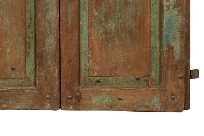 Biscottini Porta portone in legno massello e ferro da interno o da esterno vecchia e antica medievale