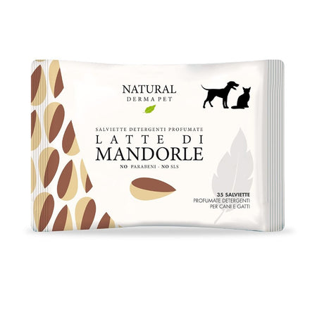 Natural Derma Pet Salviette Detergenti Profumate Latte di Mandorla