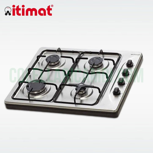 Piano Cottura Acciaio Inox 4 Fuochi Valvolato GPL/Metano Itimat