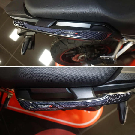 Adesivi 3D Protezioni maniglie passeggero compatibili con Honda CB500X 2022-2023