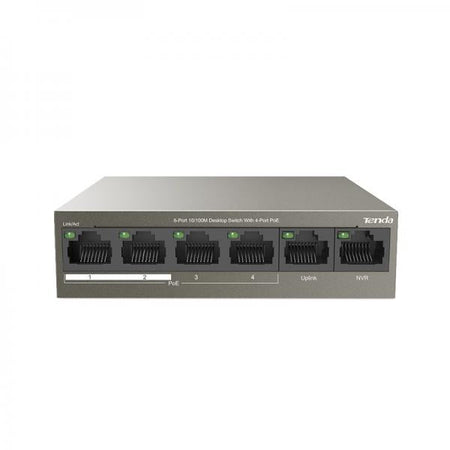 Switch Desktop 6 porte 10/100M con 4 Porte PoE 63W, TEF1106P-4-63W