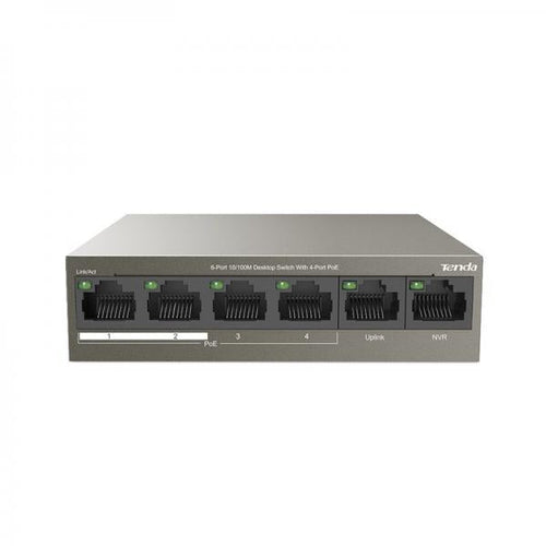 Switch di rete Tenda TEF1106P4-63W - PoE Switch 6 Porte 10/100 Mbps, 4 Porte PoE 63W