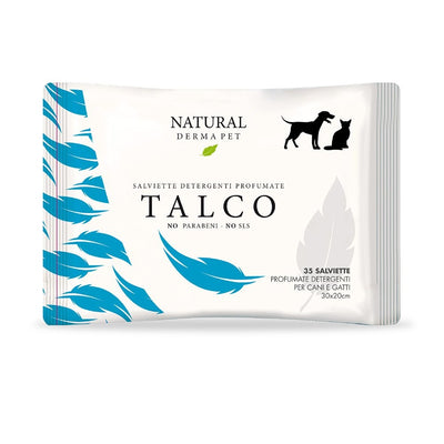 Natural Derma Pet Salviette Detergenti Profumate Talco