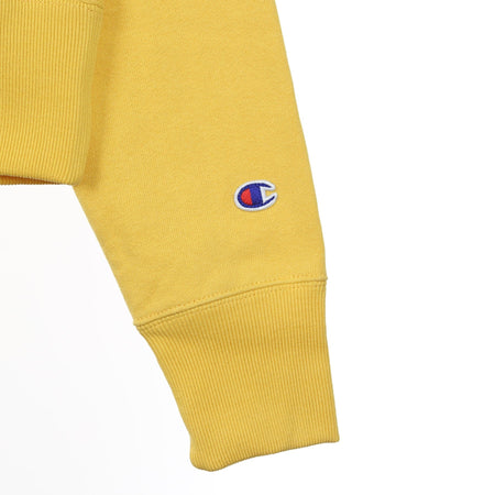 CHAMPION Felpa Collo Alto Corta Donna Turtle Neck L/s Sweatshirt Yellow da donna