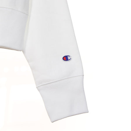 CHAMPION Felpa Collo Alto Corta Donna Turtle Neck L/s Sweatshirt White da donna