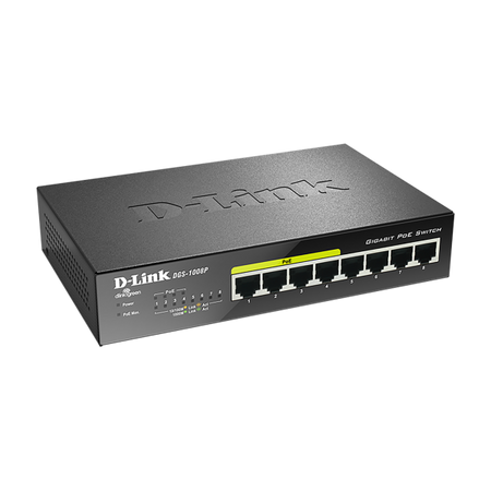 D-LINK SWITCH 8 PORTE GIGABIT 10/100/1000 DI CUI 4 POE