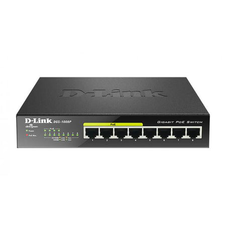 D-LINK SWITCH 8 PORTE GIGABIT 10/100/1000 DI CUI 4 POE