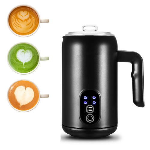 Montalatte Elettrico 350ML 500Watt Funzione Caldo Freddo Acciaio H 21.5 cm Nero
