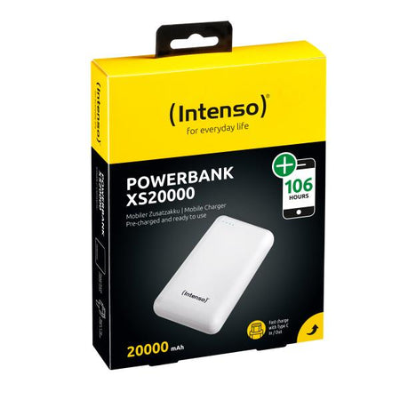 INTENSO POWER BANK 20000MAH MICRO USB + TYPE C BIANCO