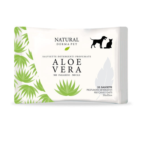 Natural Derma Pet Salviette Detergenti Profumate Aloe Vera