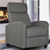 Poltrona Reclinabile Relax con Poggiapiedi Rivestimento Tessuto Design Moderno Grigio
