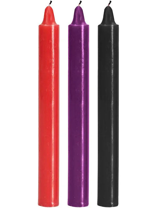 Candele a Goccia Giapponese 3pz Vari Colori