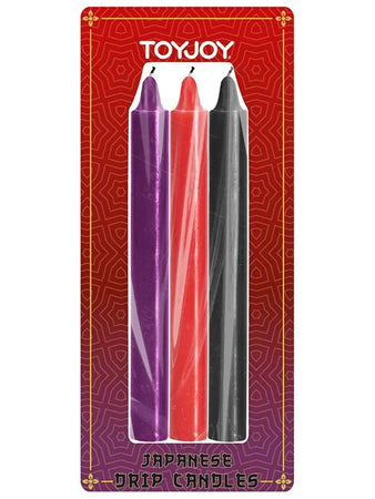 Candele a Goccia Giapponese 3pz Vari Colori
