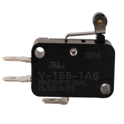 Microswitch snap action leva con rotella incernierata corta SPDT linguetta a saldare Omron