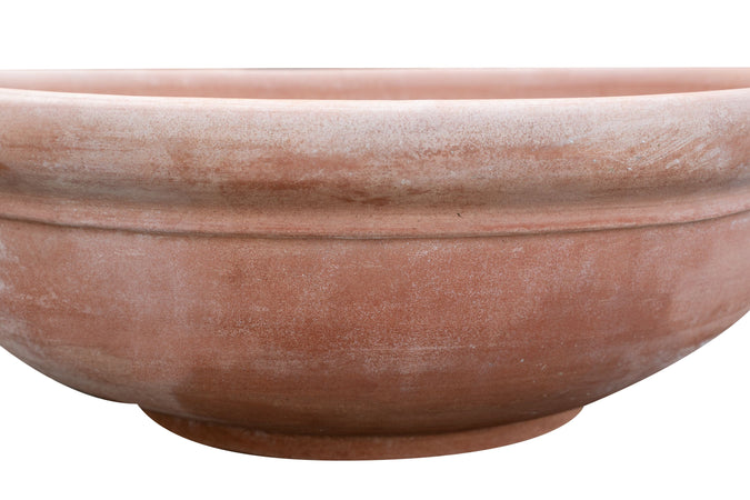 Biscottini Biscottini Vaso Ciotola Terracotta Galestro Fatto a Mano 80x29 Esterno Antigelo