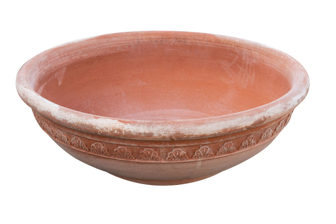 Biscottini Biscottini Vaso Ciotola Terracotta Galestro Fatto a Mano 80x29 Esterno Antigelo