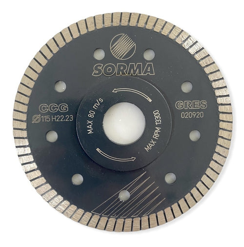 DISCO DIAMANTATO MM. 115-230 ULTRA SOTTILE 'SORMA'