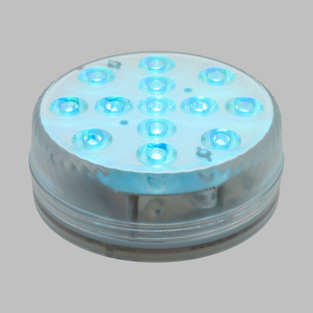 Disco sommergibile con led a luce RGB multicolore Ø8,5cm a batterie
