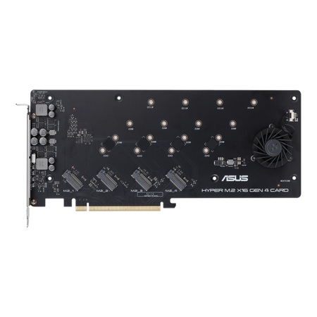 ASUS Hyper M.2 x16 Gen 4 scheda di interfaccia e adattatore Interno (Asus Hyper M.2 x16 Gen 4 Card [PCIe 4.0/3.0], Supports four NVMe M.2 Devices & PCIe 4.0 NVMe RAID and Intel RAID-on-CPU)