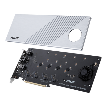ASUS Hyper M.2 x16 Gen 4 scheda di interfaccia e adattatore Interno (Asus Hyper M.2 x16 Gen 4 Card [PCIe 4.0/3.0], Supports four NVMe M.2 Devices & PCIe 4.0 NVMe RAID and Intel RAID-on-CPU)