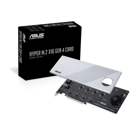 ASUS Hyper M.2 x16 Gen 4 scheda di interfaccia e adattatore Interno (Asus Hyper M.2 x16 Gen 4 Card [PCIe 4.0/3.0], Supports four NVMe M.2 Devices & PCIe 4.0 NVMe RAID and Intel RAID-on-CPU)