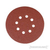 Dischi perforati con fissaggio a strappo da usare con levigatrici rotoorbitali silverline 10 pz Silverline