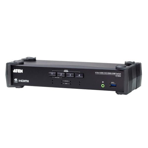 Switch USB 3.2 4K HDMI KVMP a 4 porte con Modalità Mixer Audio, CS1824