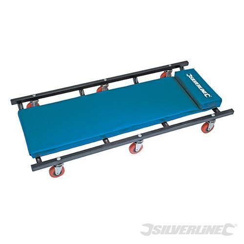 Lettino sotto-auto meccanico con 6 ruote Silverline - Eternal Brico