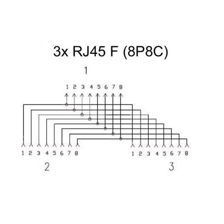 RJ45 Ethernet Y-Adapter RJ45