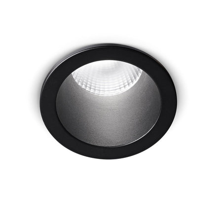 Faretto incasso moderno Gea Led QEBUI GFA960 C 8W LED 3000°K 600LM 38° IP20 spot cartongesso tondo alluminio nero opaco interno