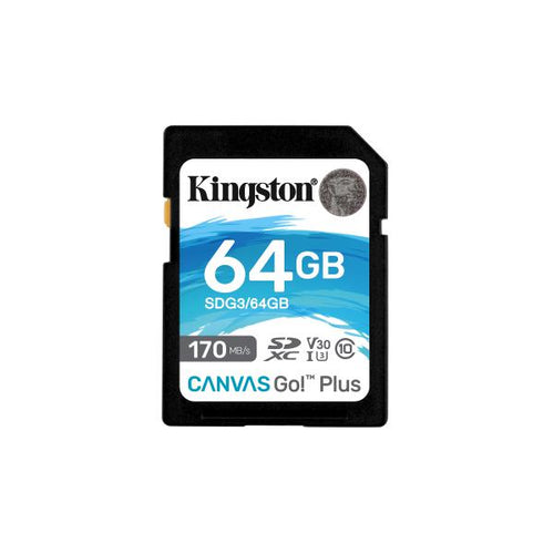 Memoria MicroSDXC 64 Gb Kingston Canvas Go Plus - Transflash 64 Gb - Class70 UHS-I, 170 MB/s, 90 MB/s
