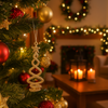 Spirale per albero di Natale color champagne decorazioni natalizie set da 2