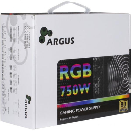 Inter-Tech Argus RGB-750W CM II alimentatore per computer 20+4 pin ATX ATX Nero (Inter-Tech PSU ARGUS RGB-750CM II, 750)