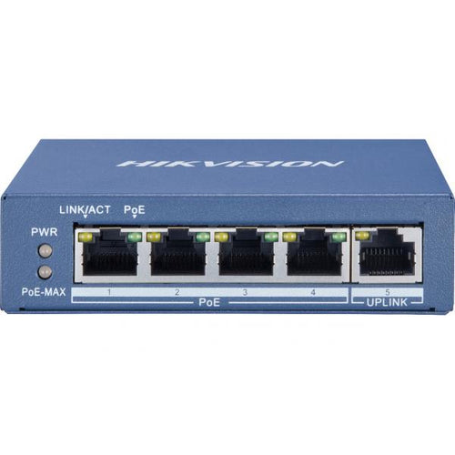 HIKVISION DS-3E0505P-E/M - UNMANAGED SWITCH 4PT POE GIGABIT + 1PT UPLINK