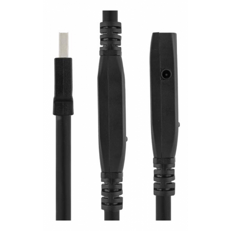 Deltaco USB3-1006 cavo USB USB 3.2 Gen 1 [3.1 Gen 1] 10 m Mini-USB B USB A Nero (DELTACO USB3-1006 - USB forl?ngerkabel)