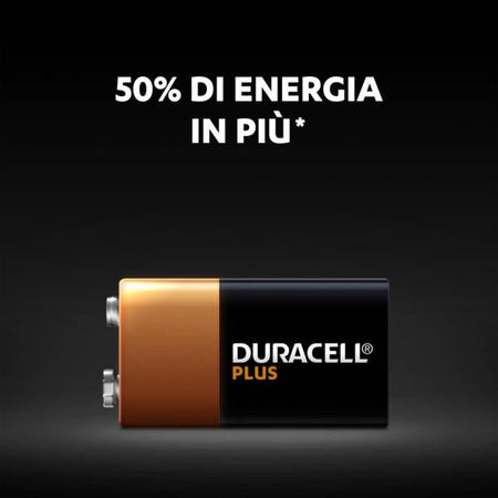 DURACELL 6LR61 MN1604 BLISTER 1 BATTERIA 9V - MASTER CARTON DA 10 BLISTER