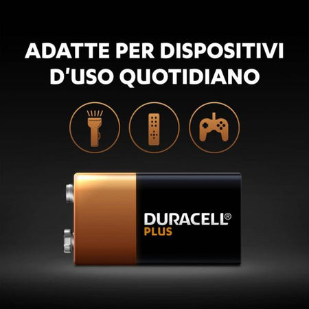 DURACELL 6LR61 MN1604 BLISTER 1 BATTERIA 9V - MASTER CARTON DA 10 BLISTER