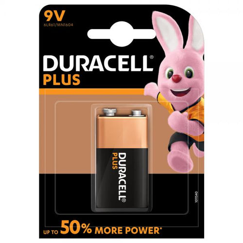 Confezione 1 batteria DURACELL PLUS POWER - Tipo Alcaline Prismatic - 9 Volt