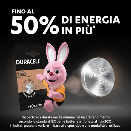 DURACELL BATTERIA BOTTONE IN LITIO 3V NON RICARICABILE CONFEZIONE DA 2