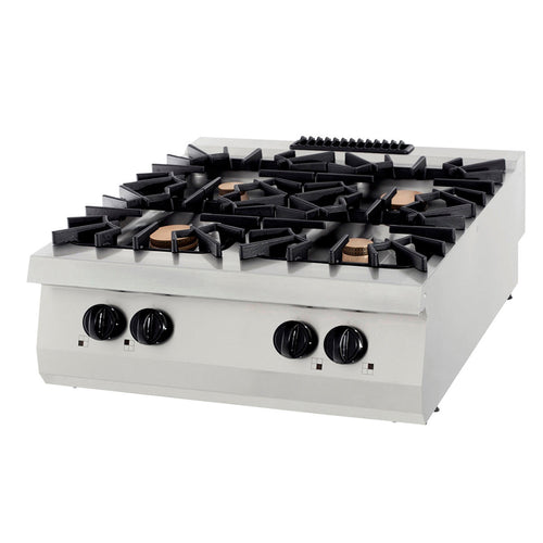 Premium Piano Cottura - 4 Fuochi - Unità Doppia - Profondità 90cm - 40kW - Gas