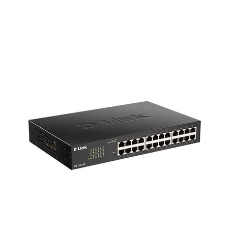 D-LINK SWITCH SMART MANAGED 24 PORTE GIGABIT, FANLESS, 802.1Q VLAN, 802.1p QoS, 11 RACKMOUNT INSTALLATION