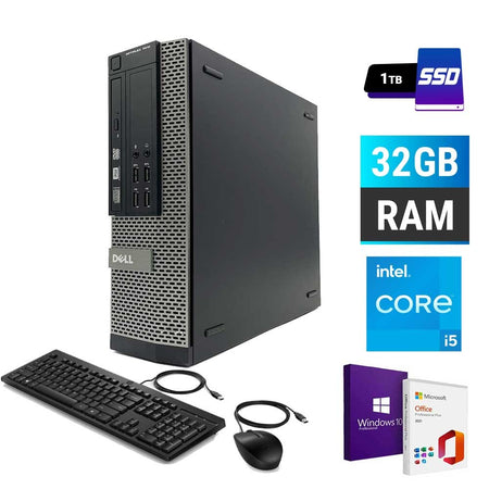 PC Computer RICONDIZIONATO Dell Optiplex 7010 Core i5 Ram 32GB SSD 1TB WINDOWS 11 PRO + OFFICE 2021