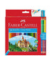 Colori a matita Faber-Castel 24 colori con temperino e matite bicolore